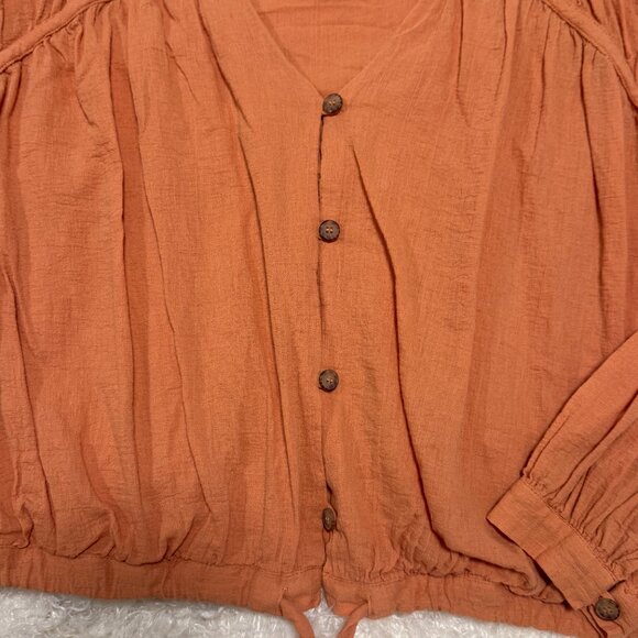 LOVE WHIT by Whitney Port Womens Peasant Blouse L Large - Picture 6 of 8